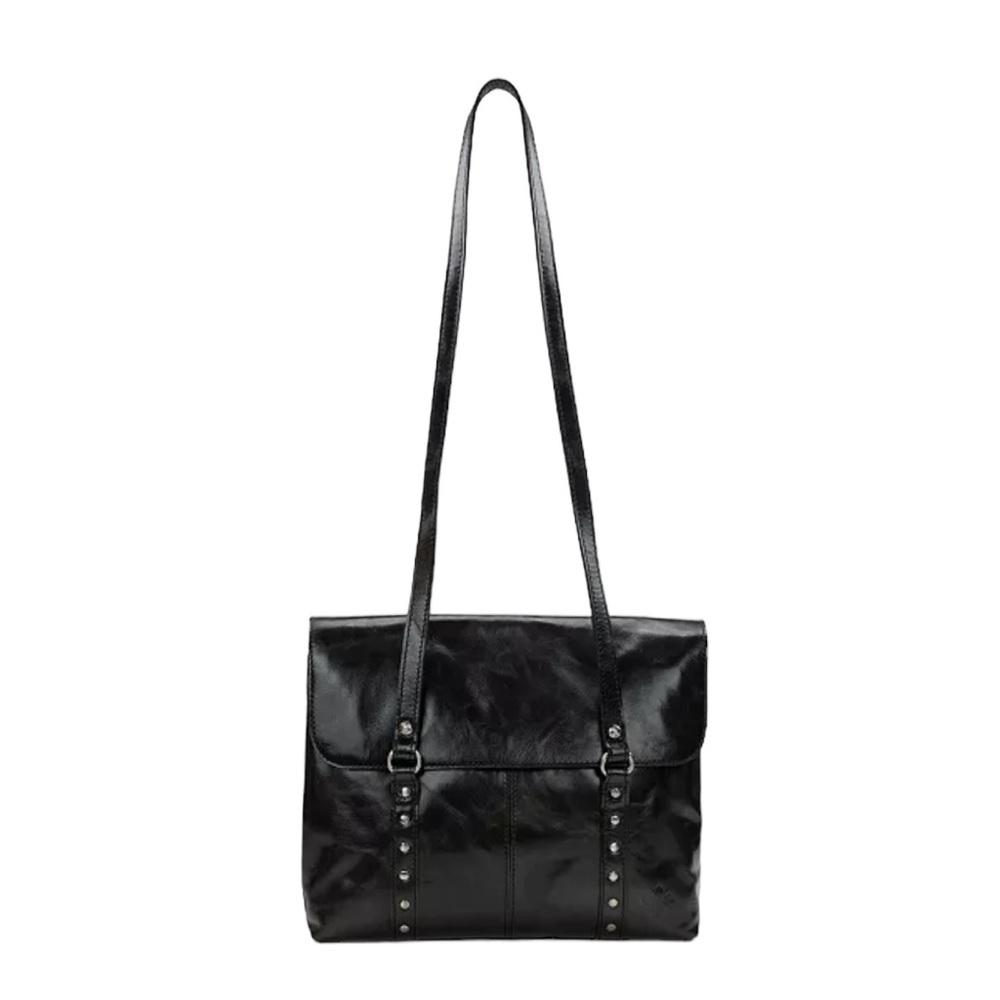 ✅PATRICIA NASH Women's Amersham Medium Messenger Bag in Soft Black NEW!